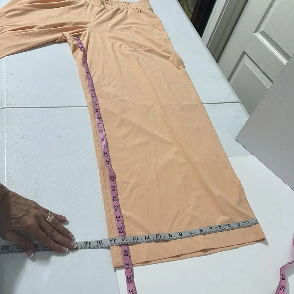 Lululemon Swift Mid-Rise Wide-Leg Pant Women's 14 Peach Bellini Athleisure EUC